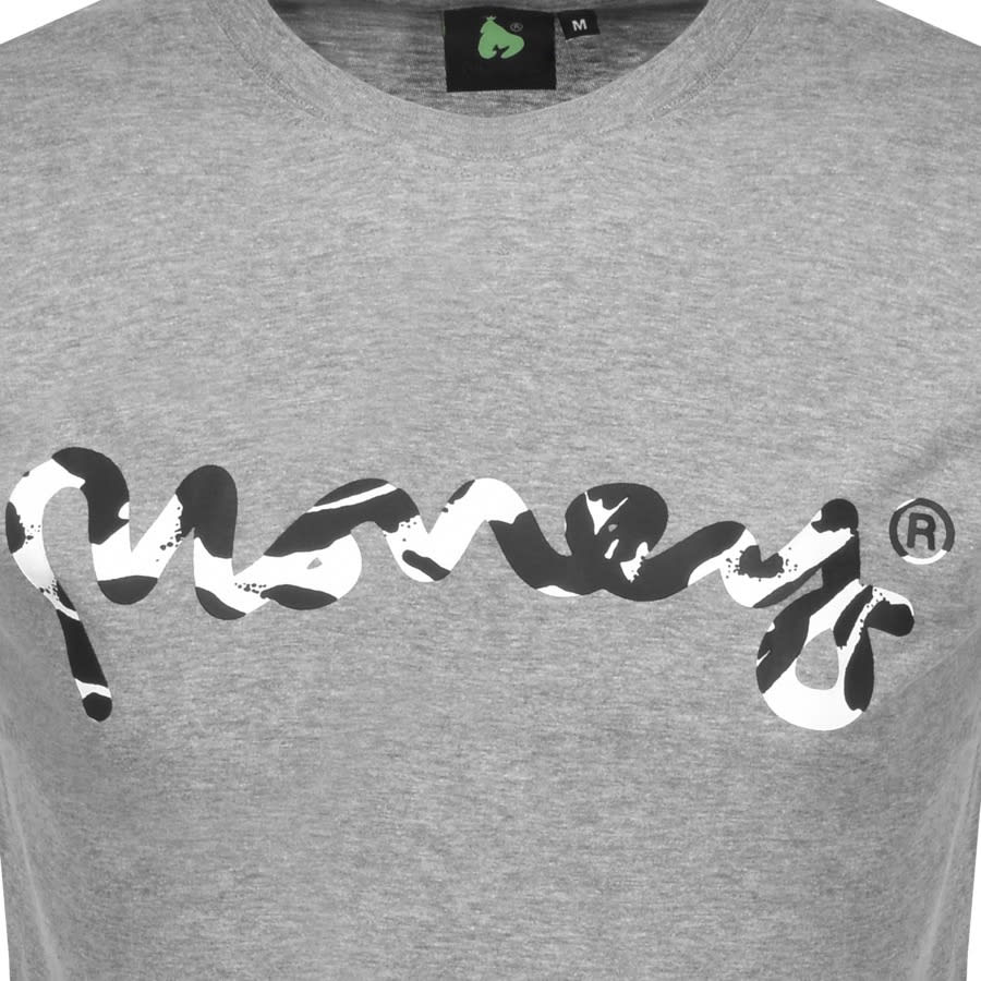 Alternative Image for ProductMoney Crew Neck Camo Logo T Shirt Grey3